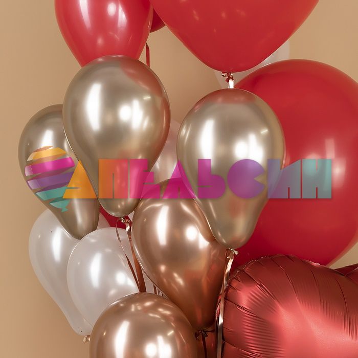 Шар металлик Белый 512/05"/13см (M30) White 100шт/уп (Китай) 512-05M30