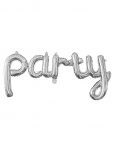 Надпись из шаров Party серебро FL45"/114см (Китай) 23823