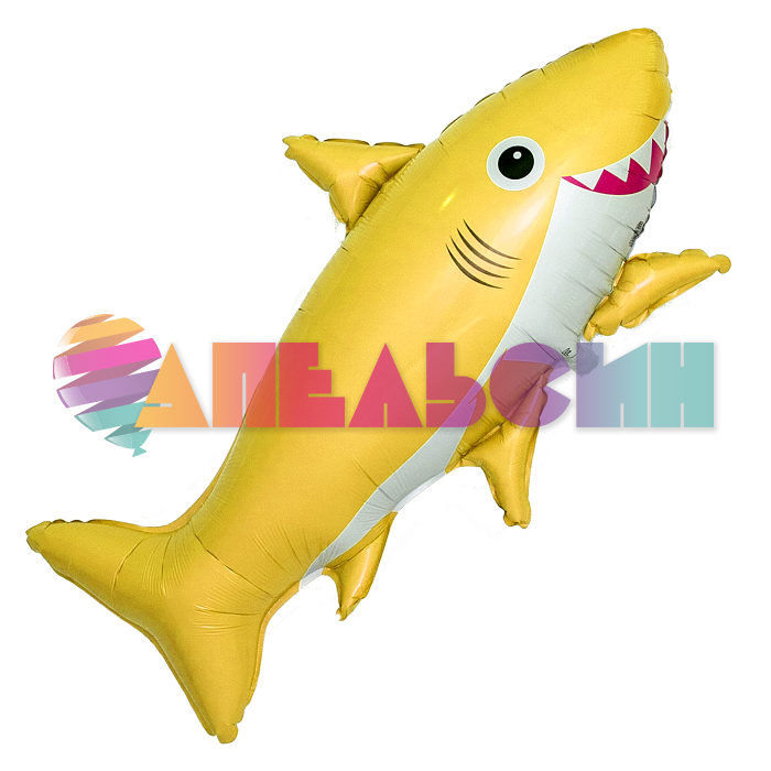 Шар фигура Рыба Акула желтый F39"/99см (Испания) 901781