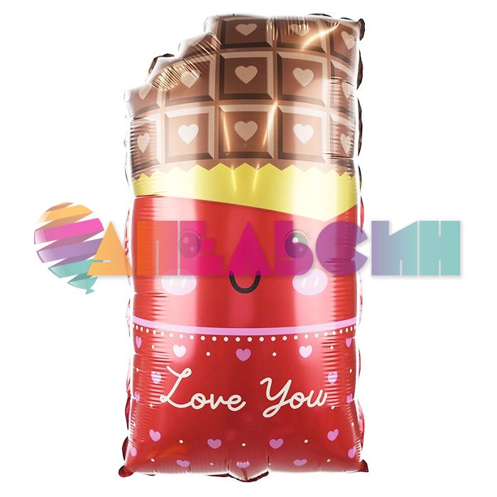 Шар фигура Шоколадка Love you FL30"/76см (Китай) 23440