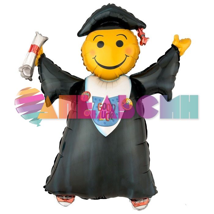 Шар фигура Выпускник Good Luck FL41"/104см (Китай) 15385 В0263
