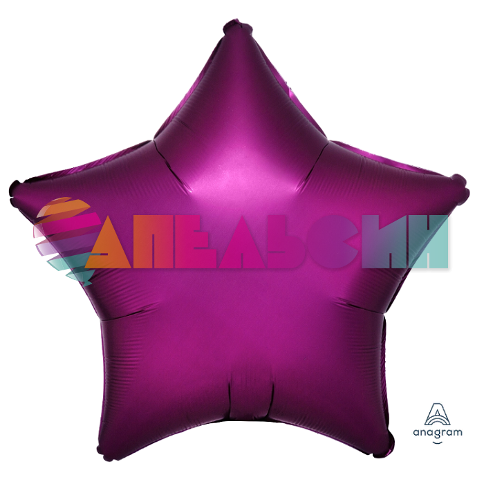 Шар звезда Красный A19"/49см гранат Pomegranate (США) сатин 1204-0652