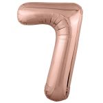 Шар цифра Розовое золото AG40"/102см 7 Slim (Россия) 755518