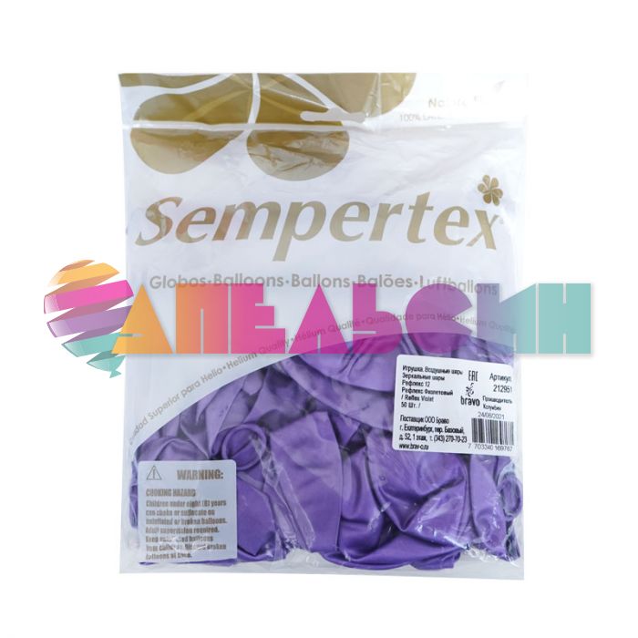 Шар хром Фиолетовый S12"/30см (951) Reflex Violet 50шт/уп (Колумбия) 212951 169767