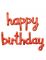 Надпись из шаров Happy birthday красный курсив FL17"/43см (Китай) 23929-СТОК