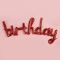 Надпись из шаров Happy birthday красный курсив FL17"/43см (Китай) 23929-СТОК