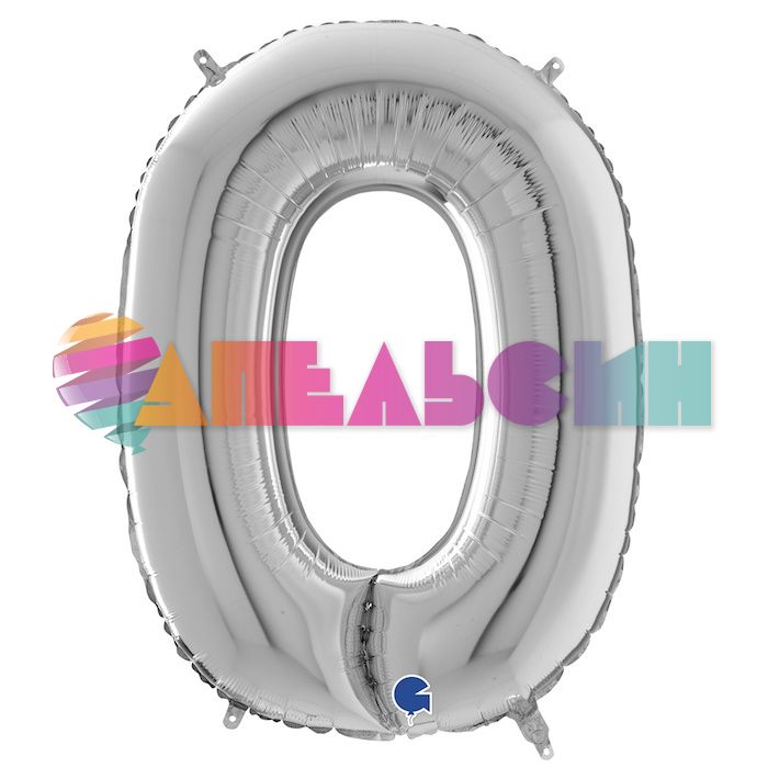 Шар буква G26"/66см Серебро О (Италия) 1207-3780