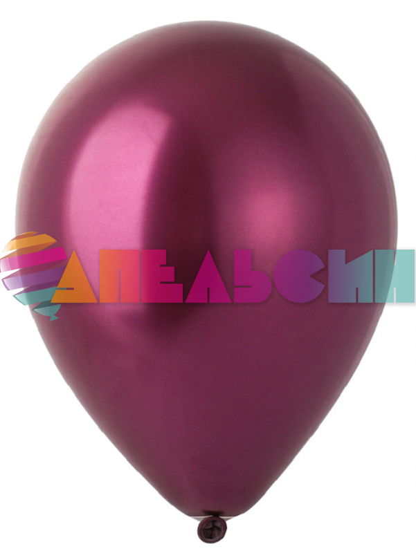 Шар хром Бордовый Э12"/30см Cherry Lacquer (854) 50шт/уп (Малайзия) сатин 1102-2945