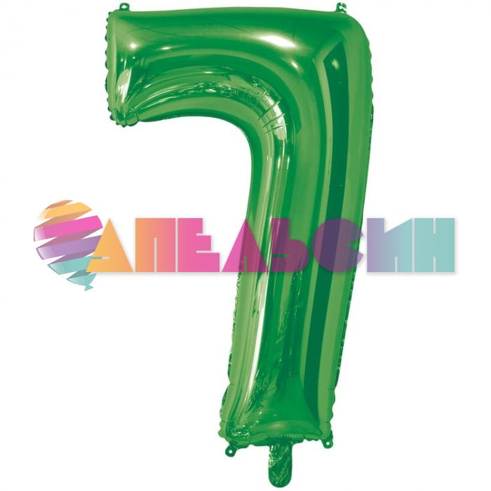 Шар цифра Зеленый Е26"/66см 7 Green (Китай) 1207-4885