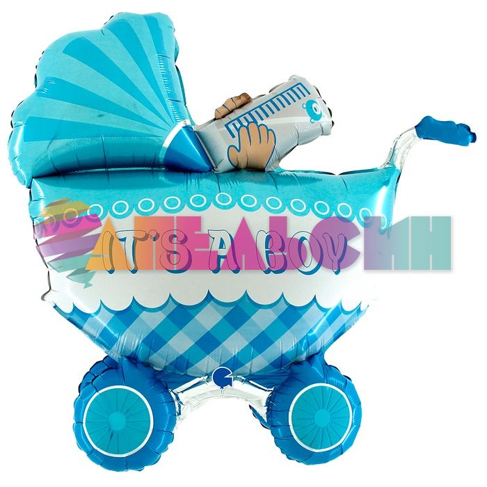 Шар фигура Каляска It`s a BOY G42"/107см (Италия) 1207-2731 L73060-P