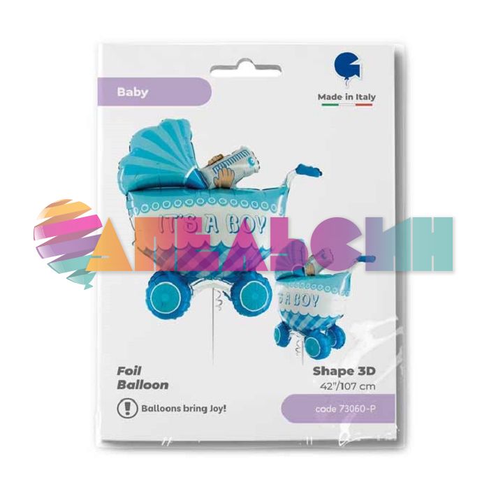 Шар фигура Каляска It`s a BOY G42"/107см (Италия) 1207-2731 L73060-P