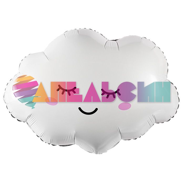 Шар фигура Облако белое спящее розовые щечки F27"/69см (Испания) 901842