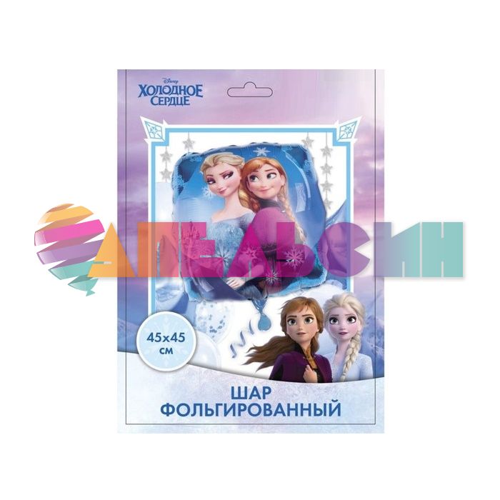 Шар фольга Холодное сердце Эльза и Анна L18"/48см квадрат (Китай) 6969539
