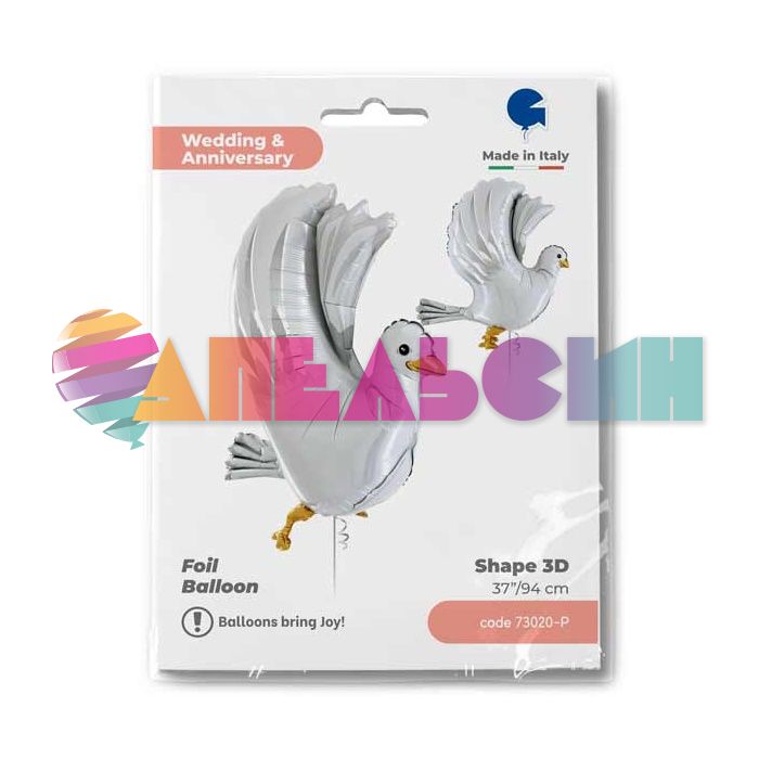 Шар 3D фигура Голубь G37"/94см (Италия) L73020