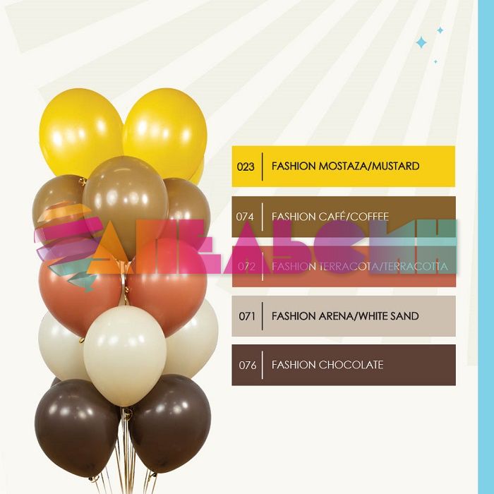 Шар пастель Коричневый S12"/30см (076) Chocolate Шоколад 50шт/уп (Колумбия) пастель 232225