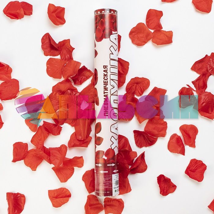 Хлопушка Красный 40см лепестки роз 8240RED ROSE