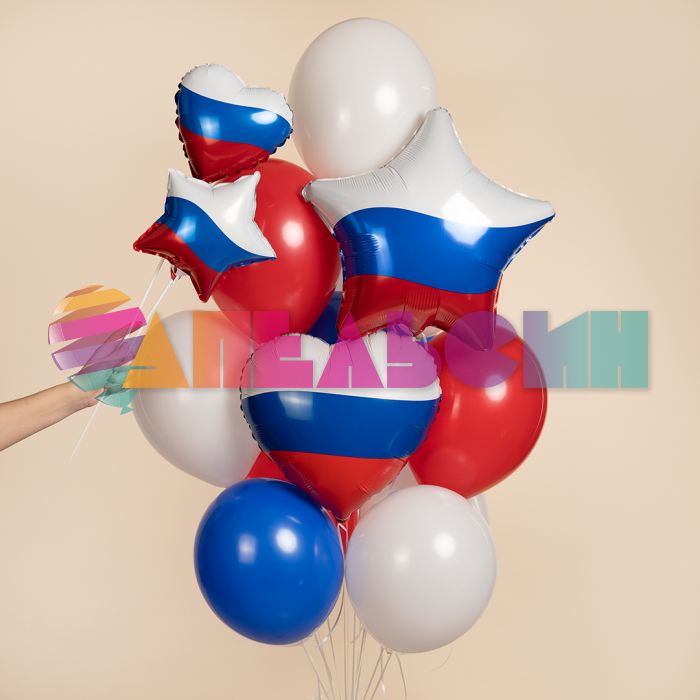 Мини сердце Триколор AG9"/23см (Россия) 944187
