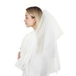 Фата Белый 75см с заколкой краб 6233160