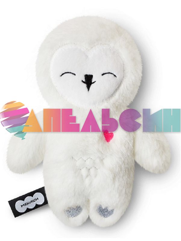 Игрушка Сова белая Букля 17см стоя 950-m