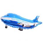 Шар фигура Самолет синий FL32"/81см (Китай) 21912