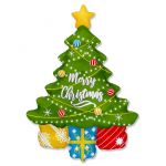 Шар фигура Новогодняя елка с подарками Merry Cristmas F43"/109см (Испания) 901853