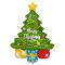 Шар фигура Новогодняя елка с подарками Merry Cristmas F43"/109см (Испания) 901853