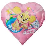 Шар фольга Щенок авиатор FL18"/46см сердце (Китай) 24493
