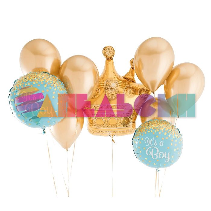 Шар фигура Корона золото FL28"/71см (Китай) 15251 QQLY-B0569