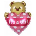 Мини фигура Медвежонок с сердцем It`a a Girl FL17"/43см с клапаном (Китай) 17121