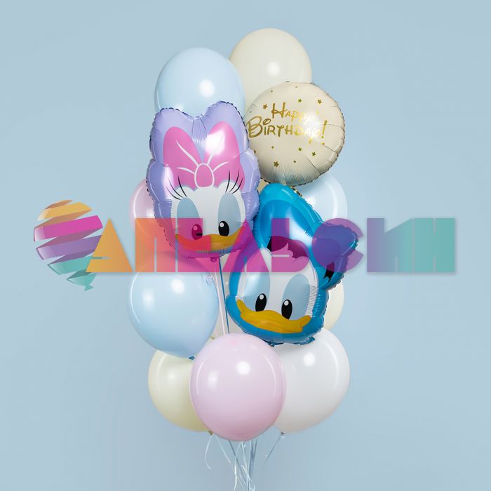 Шар фольга HB Звезды золотые FL18"/46см круг (Китай) 26952