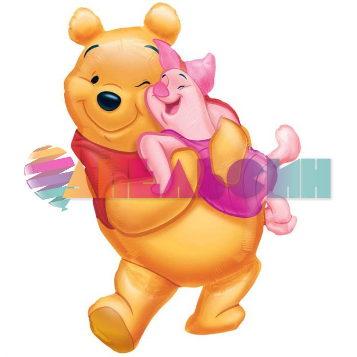 Шар фигура Винни и Пятачок Обьятья Disney A32"/81см (США) 07771 1207-0118