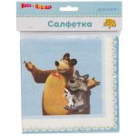 Салфетка Маша и Медведь Ромашки 33см 12шт/уп 1502-3261