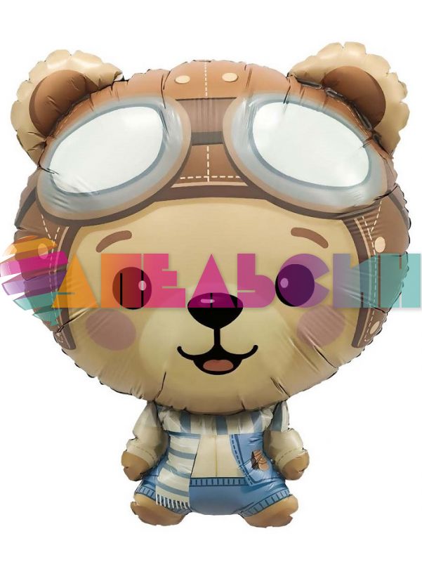 Шар фигура Мишка пилот AG29"/74см (Россия) 229161