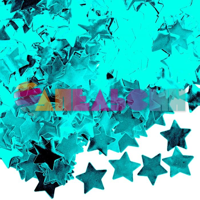 Конфетти Тиффани звезда 1,5см фольга 50гр 6015206