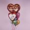 Шар фольга ILY Сердца искрящиеся B18"/46см (Италия) сердце 26237P