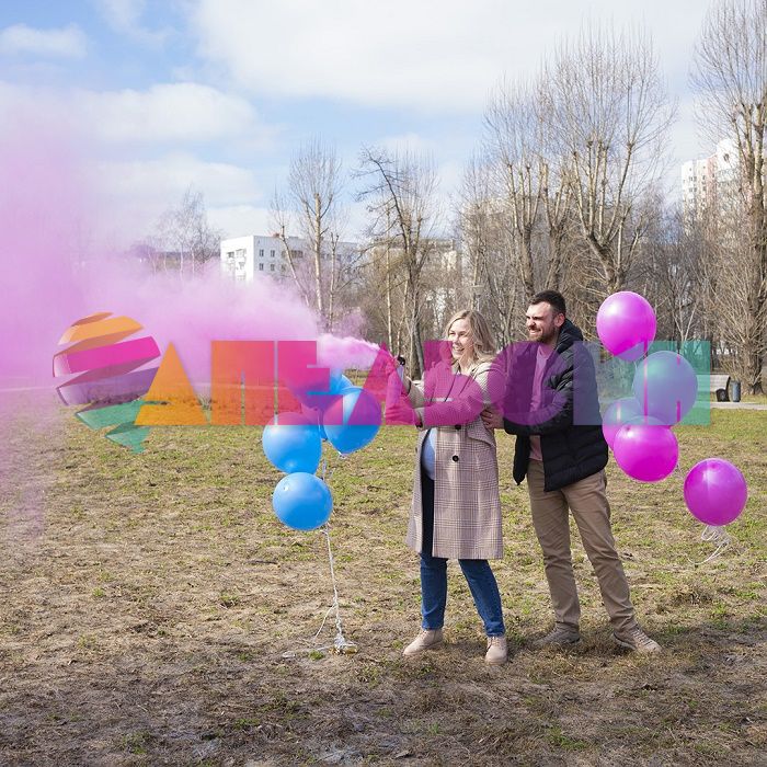 Спрей краска Розовый для гендер пати 22-24сек 450мл холи 6233092