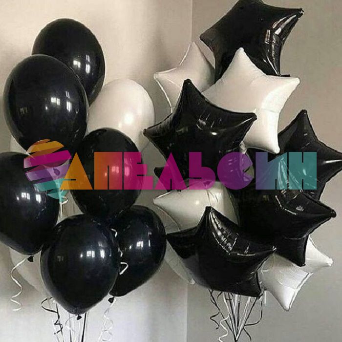 Шар звезда Черный F18"/48см (Испания) глянец 301500N