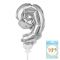 Шар цифра Серебро Т07"/18см 9 (Китай) 190016-9-S