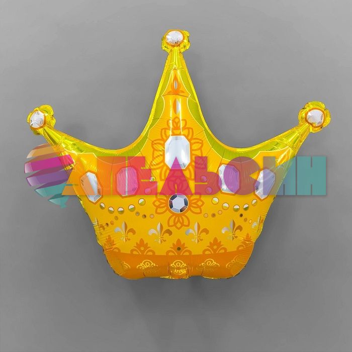 Шар фигура Корона с алмазами золото AG31"/79см (Россия) 220960