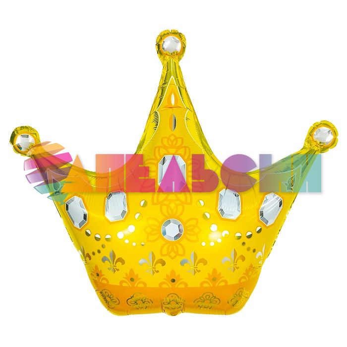 Шар фигура Корона с алмазами золото AG31"/79см (Россия) 220960