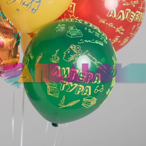 Шар латекс Вперед к знаниям 12"/30см 25шт/уп (Мексика) 6076993