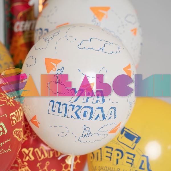 Шар латекс Вперед к знаниям 12"/30см 25шт/уп (Мексика) 6076993