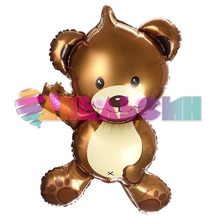 Мини фигура Мишка плюшевый коричневый FL14"/36см (Китай) 17104