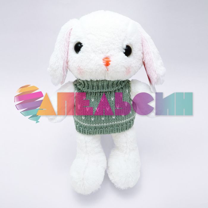 Игрушка Зайка в свитере 35см 190206