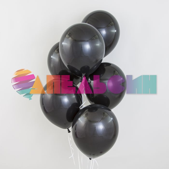 Шар пастель Черный Ш12"/30см 100шт/уп (Китай) 912012