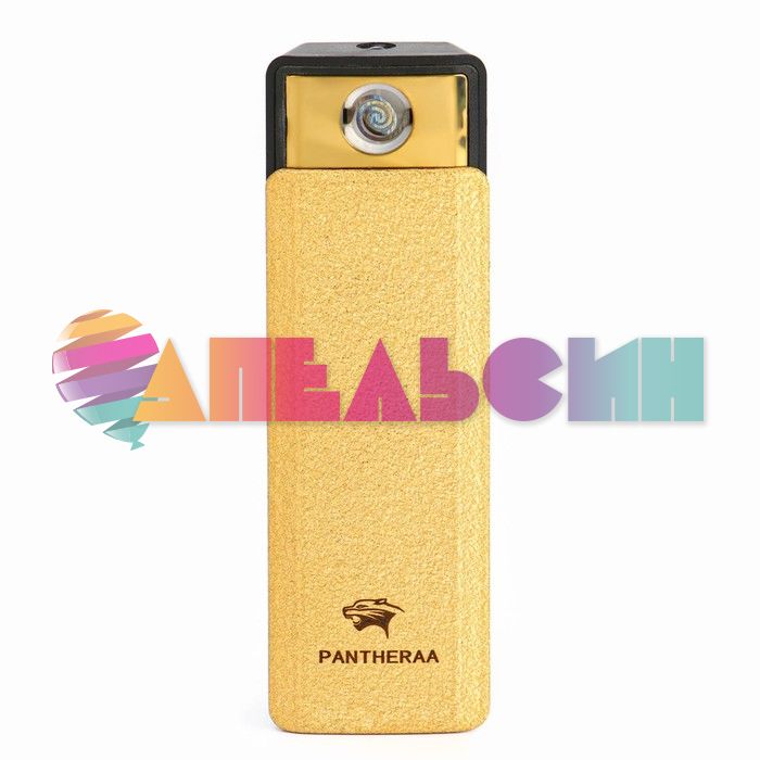 Зажигалка Пантераа золото с фонариком 2,5х7,5см электро USB 9246373