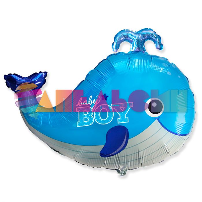 Шар фигура Рыбка Китенок голубой Baby boy F34"/86см (Испания) 901833