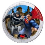 Тарелка Бэтмен против Супермена/ Batman v Superman: Dawn of Justice 23см 8шт/уп картон 86719-P