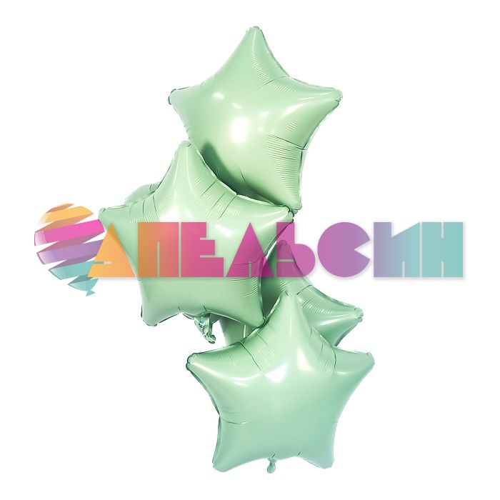 Шар звезда Зеленый AG19"/48см олива (Россия) 224685