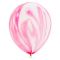 Шар латекс Агат розовый Pink Marble 12"/30см 50шт/уп (Китай) 612804